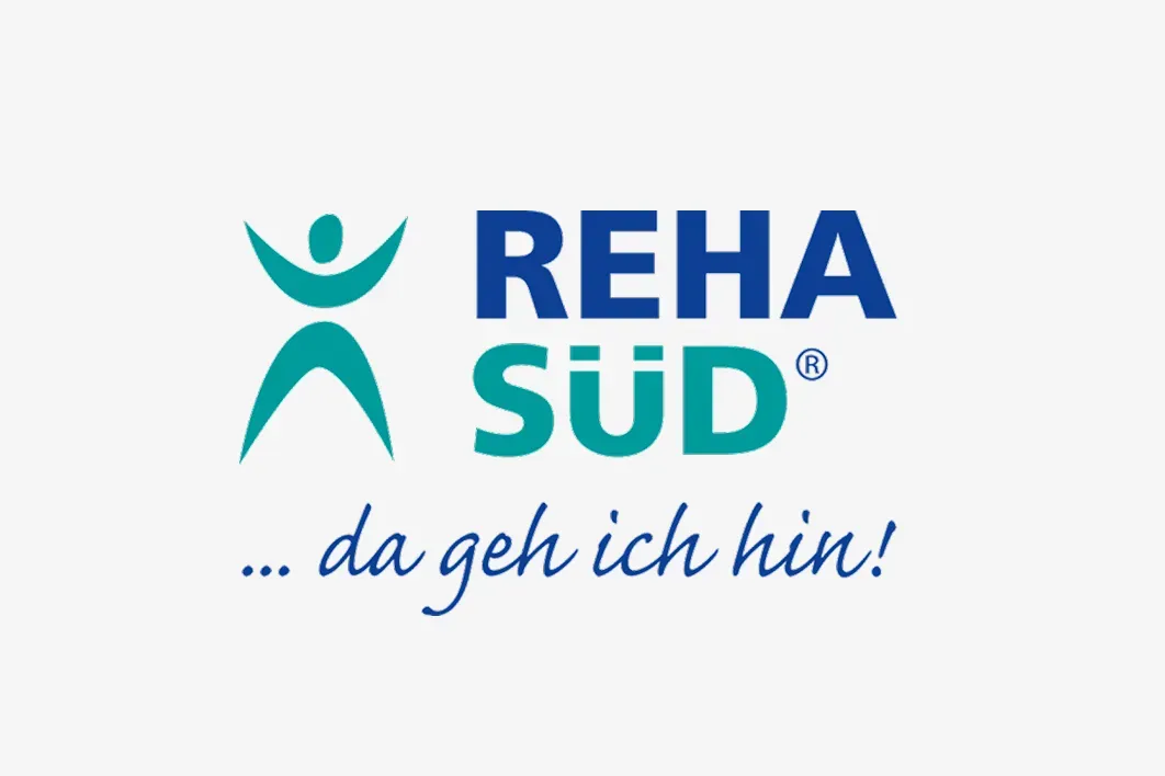 Logo Reha Süd auf Grau