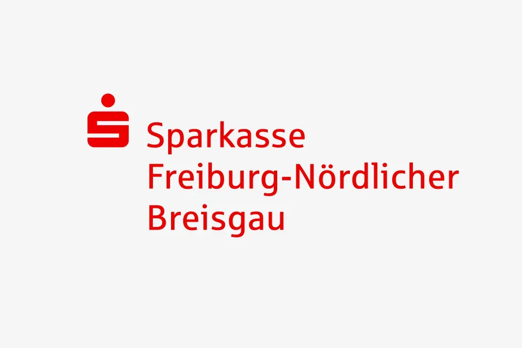 Logo Sparkasse Freiburg auf Grau