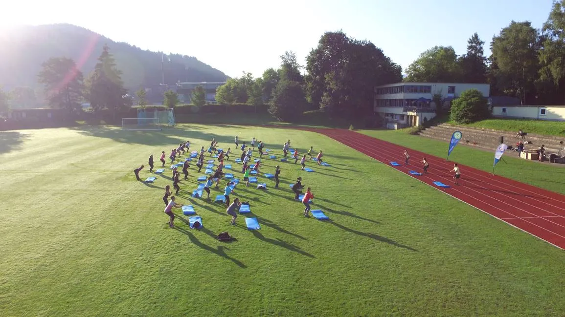 Das Badenova Frühsportevent auf dem Gelände des PTSV Jahn Freiburg e.V.